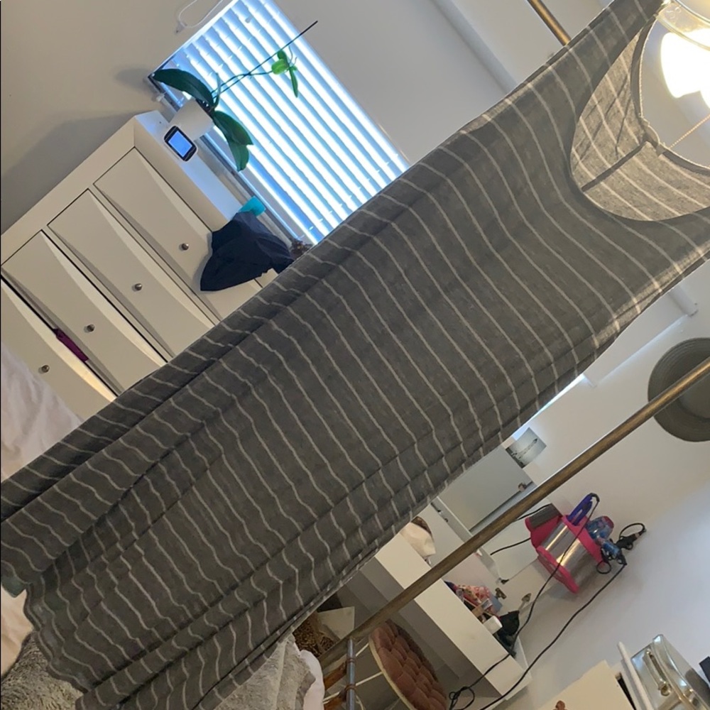Cotton grey and white stripes